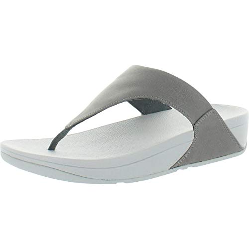 Fitflop Damen LULU SHIMMER Flache Sandale, Grau (zinnfarben), 43 EU von Fitflop