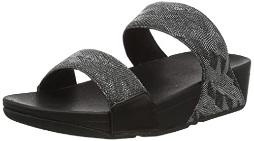 Fitflop Damen Lulu Crystal Slides, Schwarz, 41 EU von Fitflop