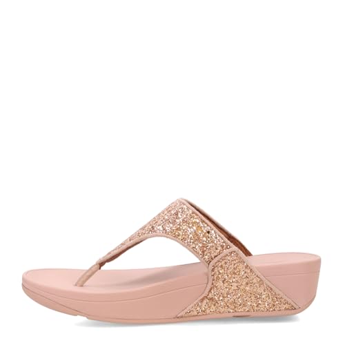 Fitflop Damen Lulu Glitter Toe-thongs Keilsandale, Rose Gold, 37 EU von Fitflop