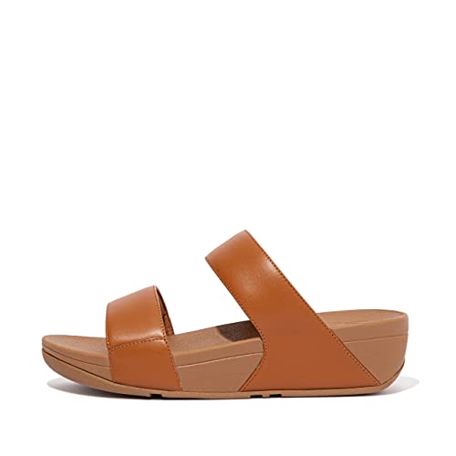 Fitflop Damen Lulu Leder Slides, hellbraun, 37 EU von Fitflop