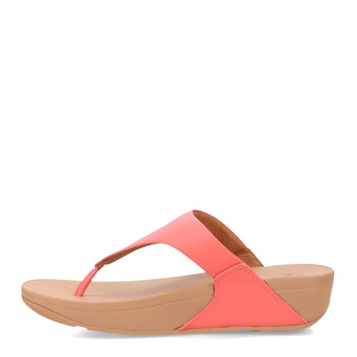 Fitflop Damen Lulu Zehensteg aus Leder Sandale, Rosy Coral, 38 EU von Fitflop