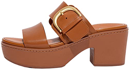 Fitflop Damen Pilar Clog Slide Leather Stitched Welt Schiebe-Sandalen, Light Tan, 41 EU von Fitflop