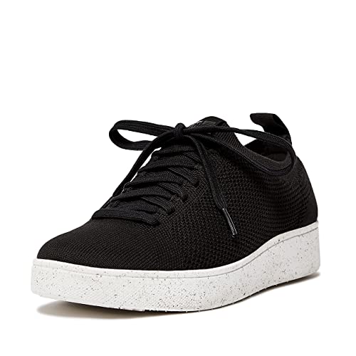 Fitflop Damen Rally E01 Multiknit Sneaker, Schwarz, 36.5 EU von Fitflop