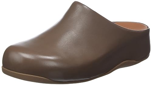 Fitflop Damen SHUV Leather Holzschuh, Minky Grey, 38 EU von Fitflop