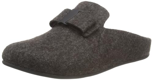 Fitflop Damen Shuv Cushy Filzpantoffeln Hausschuh, Schwarz, 41 EU von Fitflop