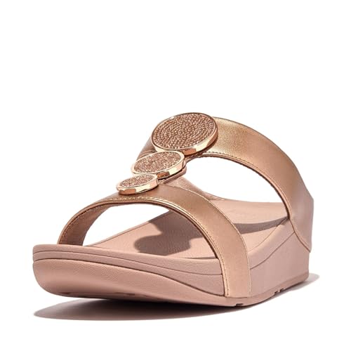 Fitflop Halo Bead-circle Metallic H-bar Slides EU 39 von Fitflop