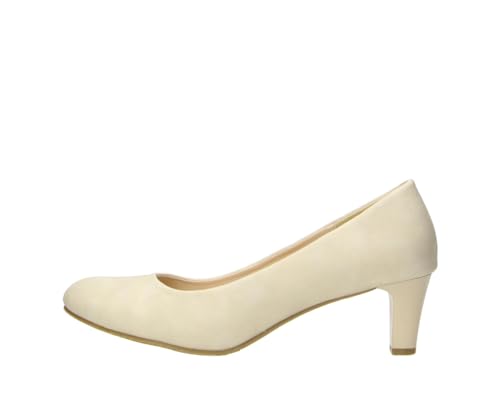 Fitters Damen Pumps Aurelia in Farbe Beige Metallic PU, Damenschuhe in Übergröße - große Damenschuhe, Aurelia 42 EU Beige Met. von Fitters Footwear That Fits