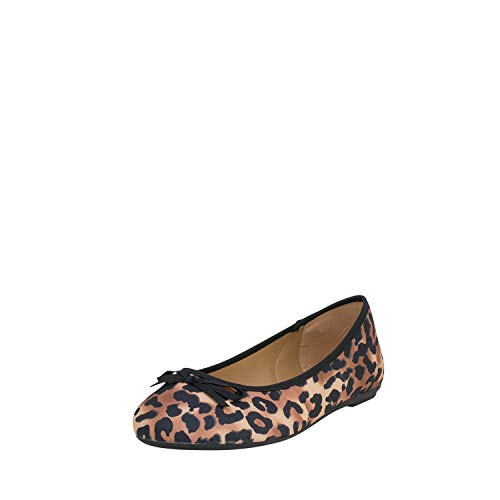 Fitters Footwear That Fits Damen Ballerina Roberta Microfibre Ballerinas mit Leo-Print Übergröße (42 EU, Leopard) von Fitters Footwear That Fits