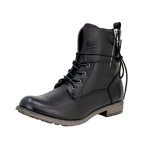 Fitters Footwear That Fits Damen Stiefelette Vera PU Schnürstiefelette mit Reißverschluss Übergröße (42 EU, schwarz) von Fitters Footwear That Fits