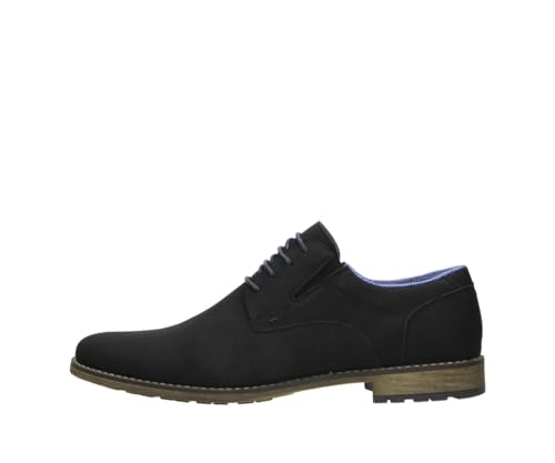 Fitters Herren Business Schuh Tim in Farbe Black PU Nubuck, Herrenschuhe in Übergröße - große Herrenschuhe, Tim 51 EU Black PU Nubuck von Fitters Footwear That Fits