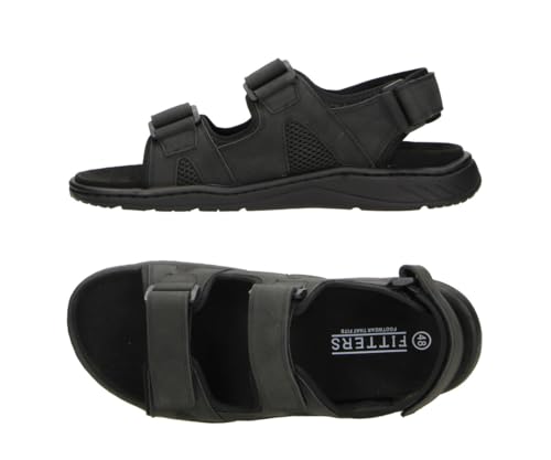 Fitters Herrensandale FRITZ in schwarz, moderne Dandale in Übergröße, Bequeme Sandale, Große Herrenschuhe/Herrenschuhe in Übergröße, FRITZ in Black 50 Fitters Herrensandale FRITZ in schwarz, moderne Dandale in Übergröße, Bequeme Sandale, Große Herrenschuhe/Herrenschuhe in Übergröße, FRITZ in Black 50 von Fitters Footwear That Fits