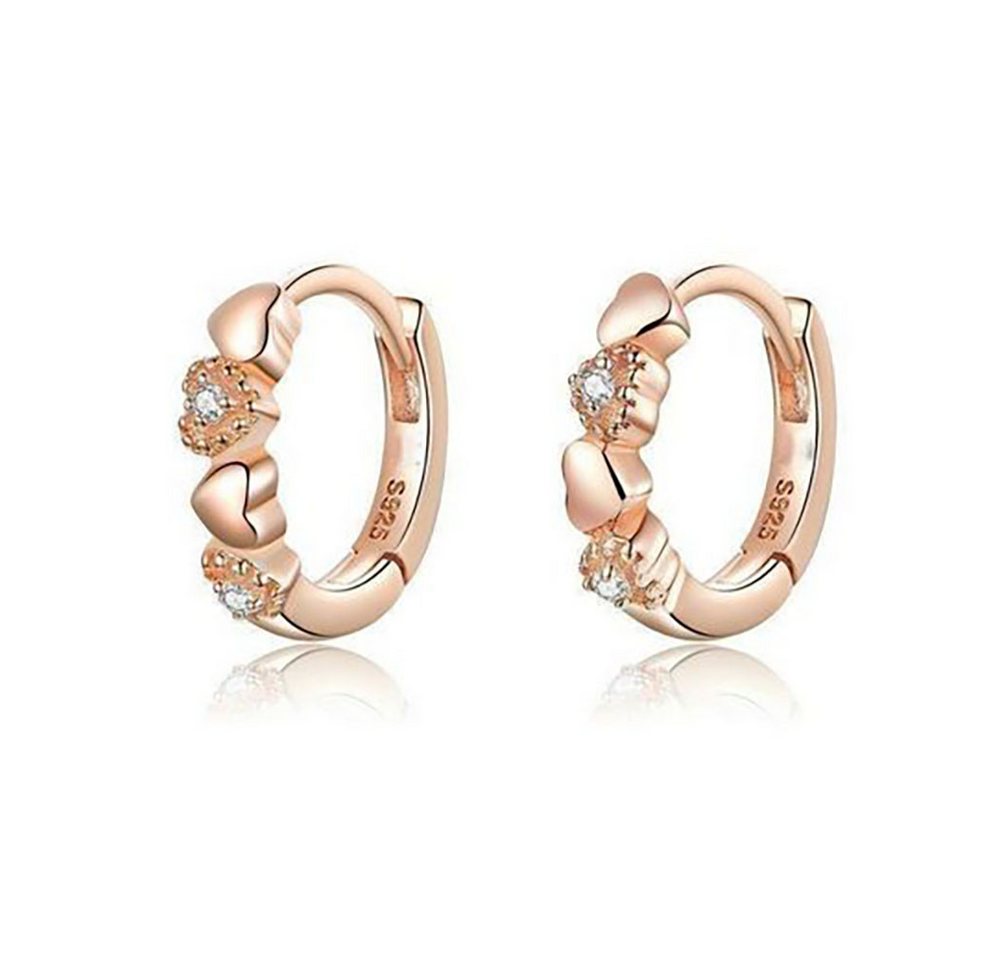 Fivejoy Paar Ohrhänger Paar Ohrhänger Herz-Ohrringe für Frauen mit Diamanten herzförmig von Fivejoy