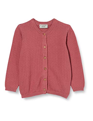 FIXONI Baby-Mädchen Knitted Cardigan Bluse, Dusty Rose, 92 von FIXONI