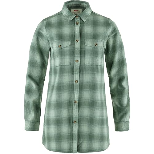 Fjallraven Damen Övik Twill LS W T-Shirt, Misty Green-Patina Green, Large von Fjäll Räven