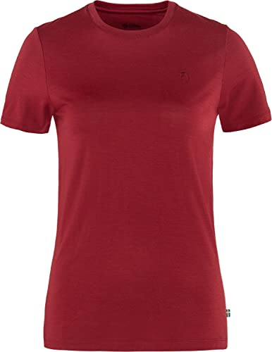 Fjäll Räven Damen Abisko Wool Ss W T-Shirt, Granatrot, M von Fjäll Räven