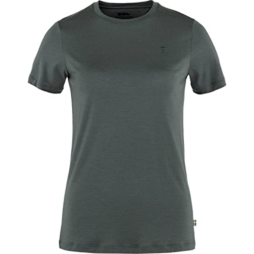 FJALLRAVEN Damen Abisko Wool Ss W Tshirt, Basalt, M von Fjäll Räven