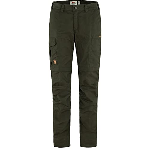 FJALLRAVEN Damen Karla Pro Zip Off W Hose, Grün-Deep Forest, 32 von Fjäll Räven