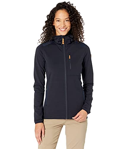 FJALLRAVEN Damen Keb Fleece Hoodie W Fleecejacke, Dunkelblau, M von Fjäll Räven