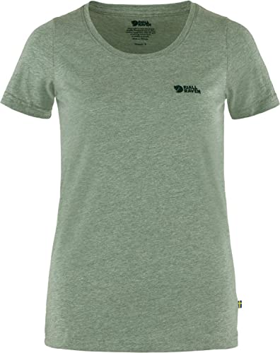 Fjallraven Damen Logo W T-Shirt, Grün (Patina Green-Melange), L von Fjäll Räven