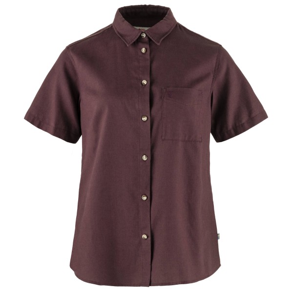 Fjällräven - Women's Övik Travel Shirt S/S - Bluse Gr S braun von Fjällräven