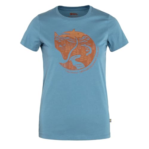 Fjallraven Damen Arctic Fox W T-Shirt, Dawn Blue-Terracotta Brown, XS von Fjäll Räven