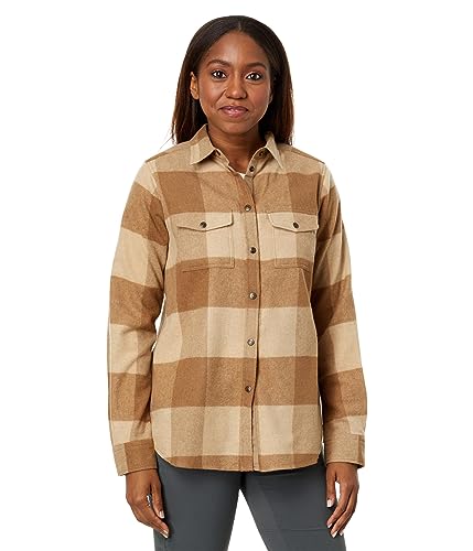 Fjallraven Damen Canada W Shirt, Buckwheat Brown-Light Beige, L von Fjäll Räven