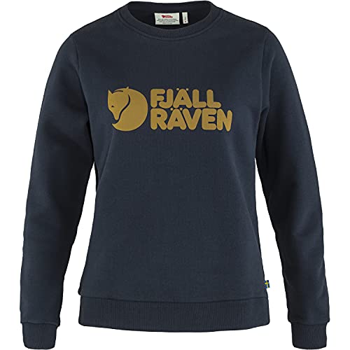 Fjallraven Womens Logo Sweater W Sweatshirt, Dark Navy, XS von Fjäll Räven