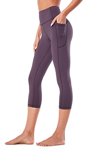 Flatik Sport Leggings Damen，Damen Sporthose High Waist mit Tasche Fitnesshose Blickdicht Gym Capri Leggings M von Flatik