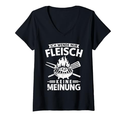 Damen Fleisch Wender Grillen Vatertag Spruch Für Männer Humor Papa T-Shirt mit V-Ausschnitt Damen Fleisch Wender Grillen Vatertag Spruch Für Männer Humor Papa T-Shirt mit V-Ausschnitt von Fleisch Wender Grillen Vatertag Geschenk Papa