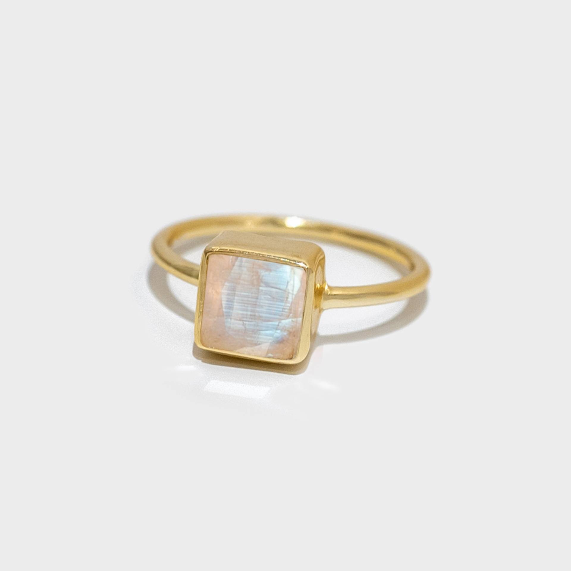 Ring Aline Square Moonstone, 52 von Fleurs des Prés