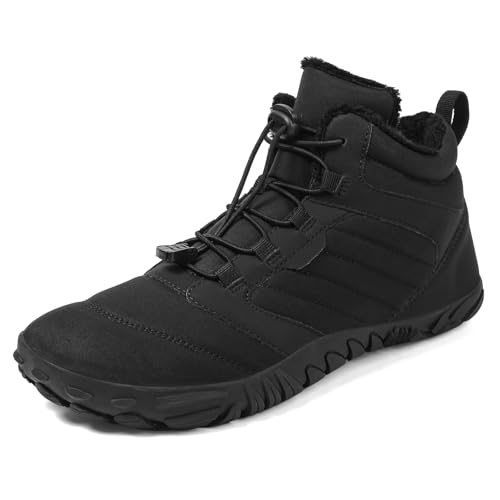 FlexEase Unisex Barfußschuhe Winter Gefüttert Herren Damen Winterschuhe Wasserabweisend rutschfeste Warm Outdoor Bequem Barfuss Schuhe Black 37 EU FlexEase Unisex Barfußschuhe Winter Gefüttert Herren Damen Winterschuhe Wasserabweisend rutschfeste Warm Outdoor Bequem Barfuss Schuhe Black 37 EU von FlexEase