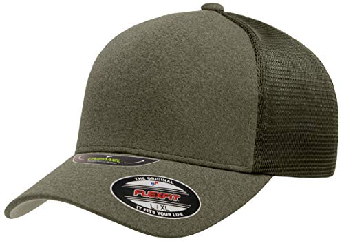 Flexfit Melange Unipanel Trucker Cap, olivgrün, L/XL von Flexfit