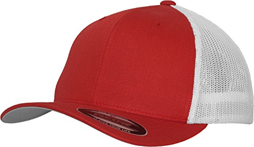 Flexfit Unisex Net Trucker 2-tone M tzen, red/wht, L-XL EU von Flexfit