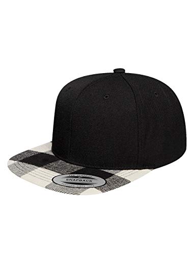 Flexfit Mütze Checked Flanell Peak Snapback, blk/wht, One size, 6089FP-00050-0050 von Flexfit