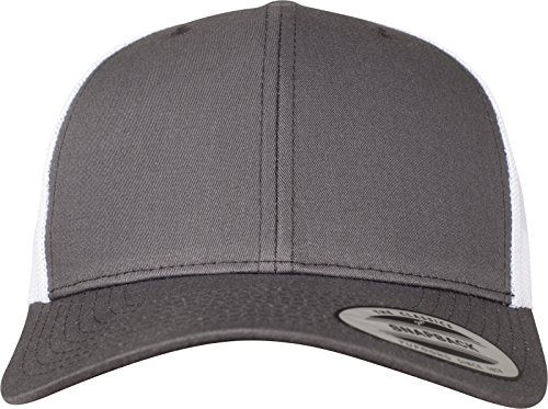 Flexfit Unisex Retro Trucker 2-Tone Baseballkappe, Blickdicht, Darkgrey/wht, one Size von Flexfit