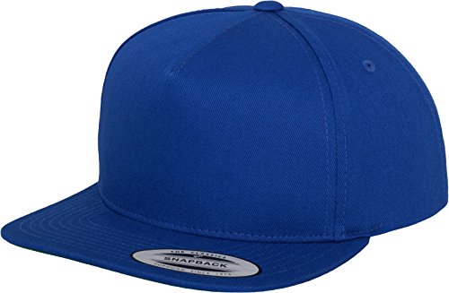 Flexfit Uni Classic 5 Panel Snapback Mütze, royal, one Size von Flexfit