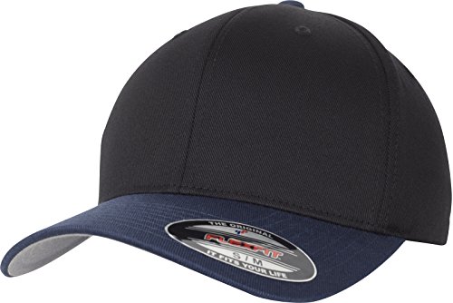 Flexfit Uni 6277T-Flexfit Wooly Combed 2-Tone Cap, blk/NVY, S/M von Flexfit