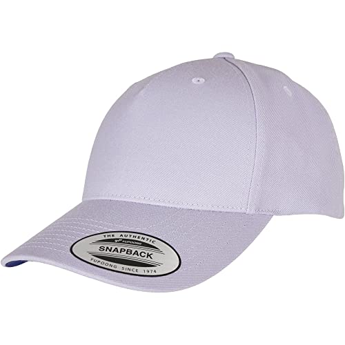 Flexfit Unisex 5-Panel Premium Curved Visor Snapback Cap Baseballkappe, Light Purple, one Size von Flexfit