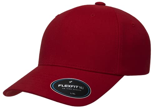 Flexfit Unisex-Erwachsene Nu Cap Hut, rot, Small-Medium von Flexfit