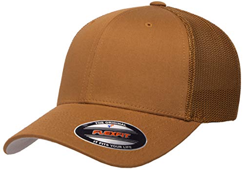 Flexfit Unisex-Erwachsene Mesh Fitted Trucker-Mütze, Caramel, Einheitsgröße von Flexfit