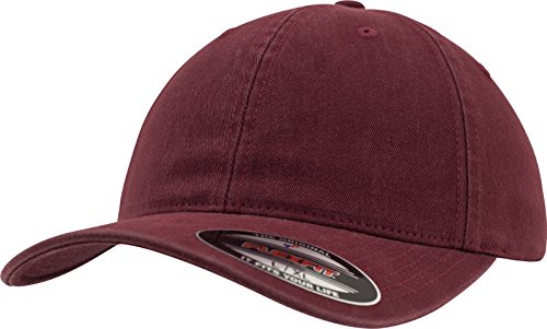 Flexfit Unisex 6997-Flexfit Garment Washed Cotton Dad Hat Kappen, Maroon, S/M von Flexfit