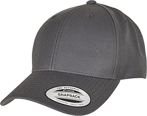 Flexfit Unisex 6789M-Premium Curved Visor Snapback Cap Baseballkappe, Darkgrey, one Size von Flexfit