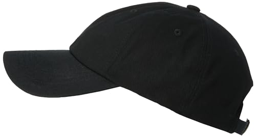 Yupoong Flexfit Low Profile Cotton Twill Unisex Dad Hat Cap für Damen und Herren, 6 Panel Baseball Cap unstructured mit Messingverschluss, black, One Size von Flexfit