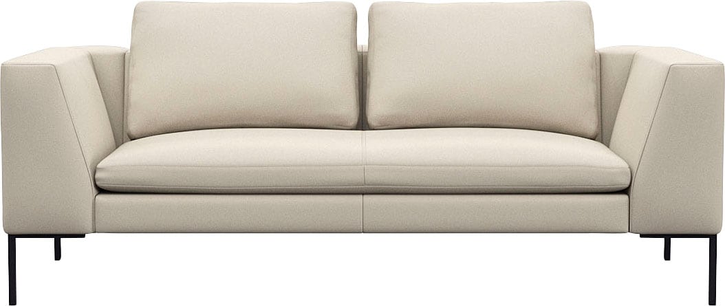 FLEXLUX 2,5-Sitzer "Loano", modernes Sofa, frei im Raum stellbar, lose Kissen, Kaltschaum im Sitz von Flexlux