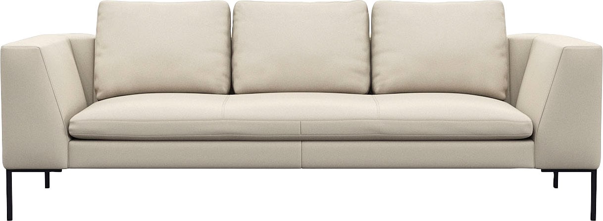 FLEXLUX 3-Sitzer "Loano", modernes Sofa, frei im Raum stellbar, lose Kissen, Kaltschaum im Sitz von Flexlux