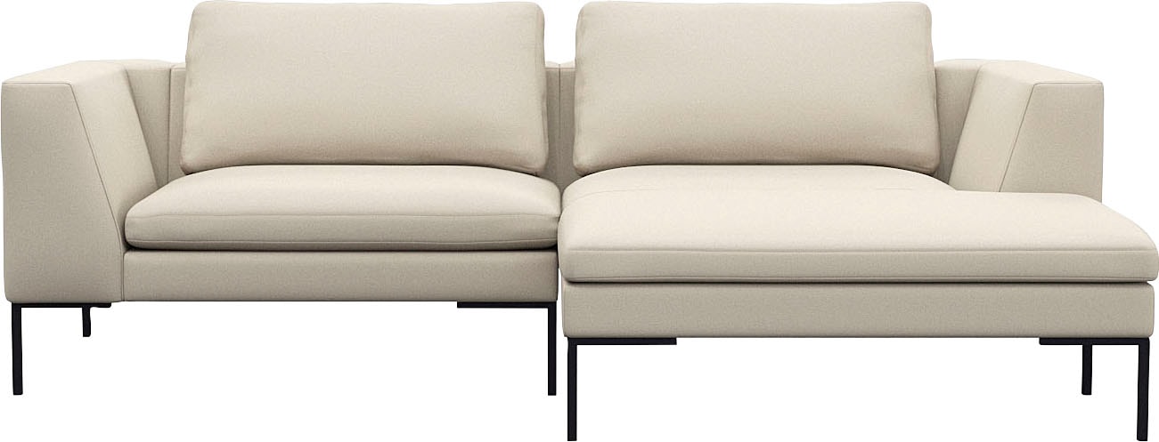 FLEXLUX Ecksofa "Loano", modernes Sofa, frei im Raum stellbar, lose Kissen, Kaltschaum im Sitz von Flexlux