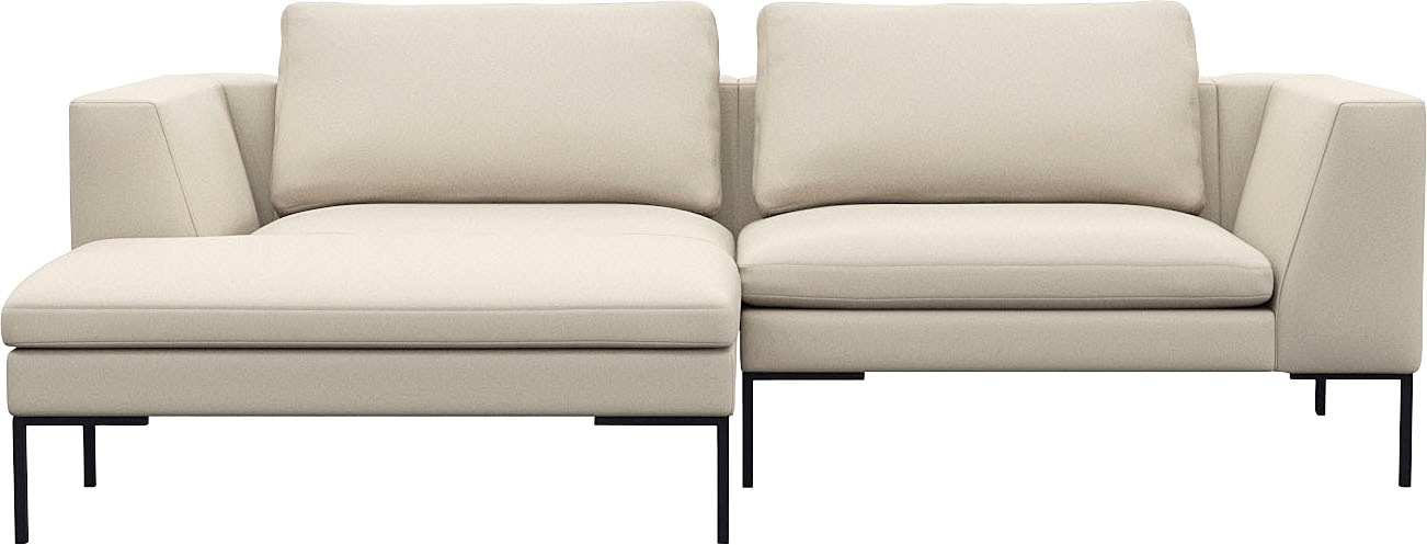 FLEXLUX Ecksofa "Loano", modernes Sofa, frei im Raum stellbar, lose Kissen, Kaltschaum im Sitz von Flexlux