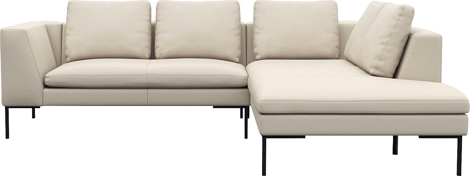 FLEXLUX Ecksofa "Loano", modernes Sofa, frei im Raum stellbar, lose Kissen, Kaltschaum im Sitz von Flexlux