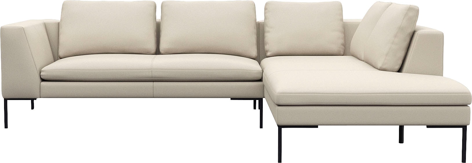 FLEXLUX Ecksofa "Loano", modernes Sofa, frei im Raum stellbar, lose Kissen, Kaltschaum im Sitz von Flexlux