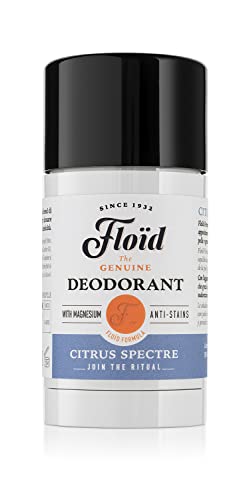 Floid Citrus Spectre Deodorant (75 ml), Deo für Herren mit Magnesiumsalzen für hohe Absorptionsfähigkeit und lang anhaltende Frische, Körperpflege mit Anti-Flecken-Formel von Floid